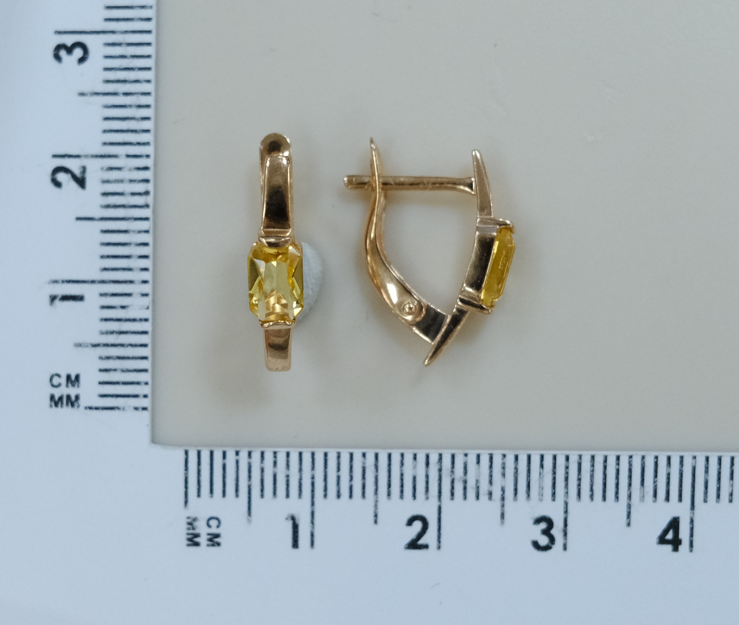 Серебряные серьги с цитринами